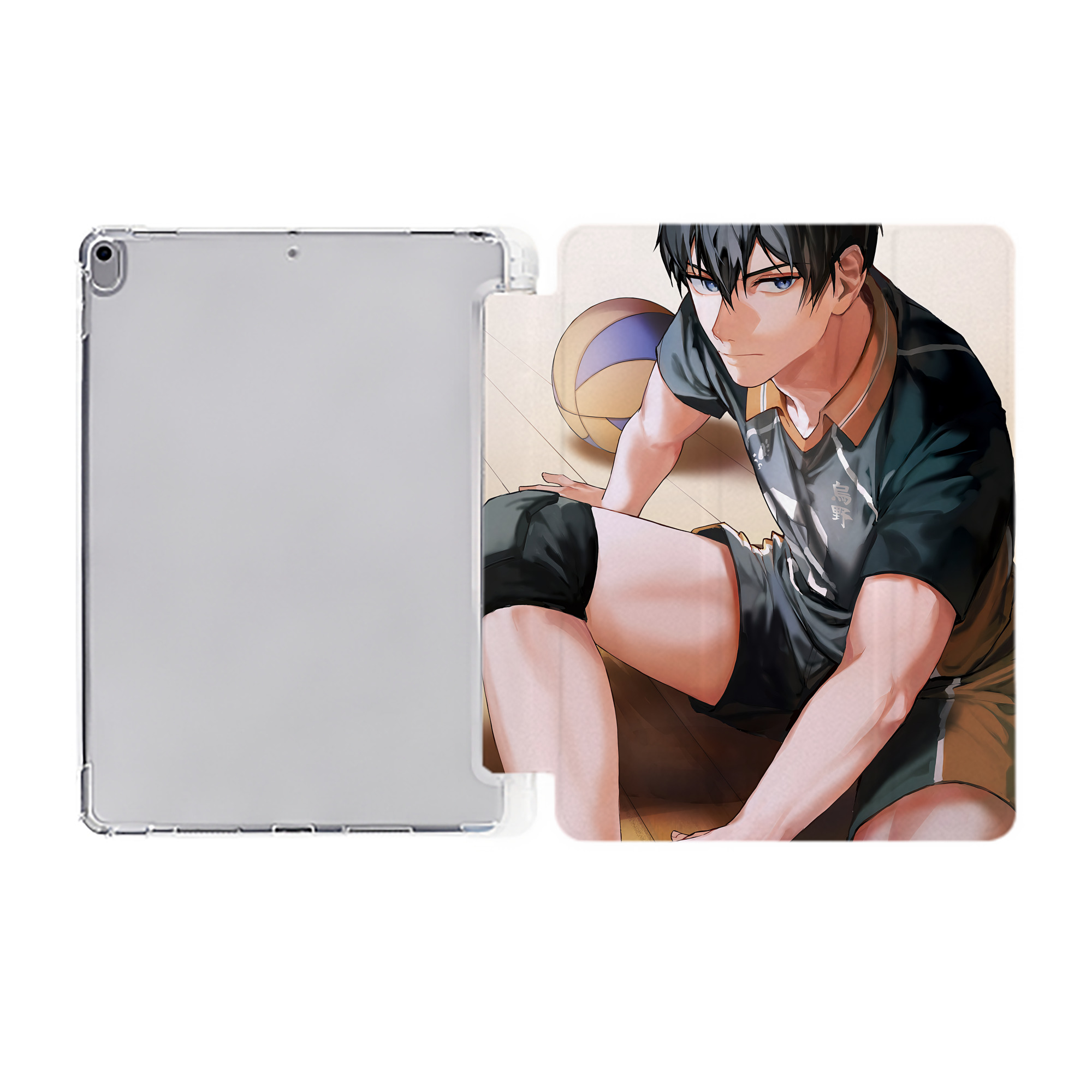 （画像用） ハイキュー!! Haikyu!! IPad ケース ペン収納付き 三つ折りスタンド PUレザー×シリコン 対応機種9.5/10.5/10.9インチ
